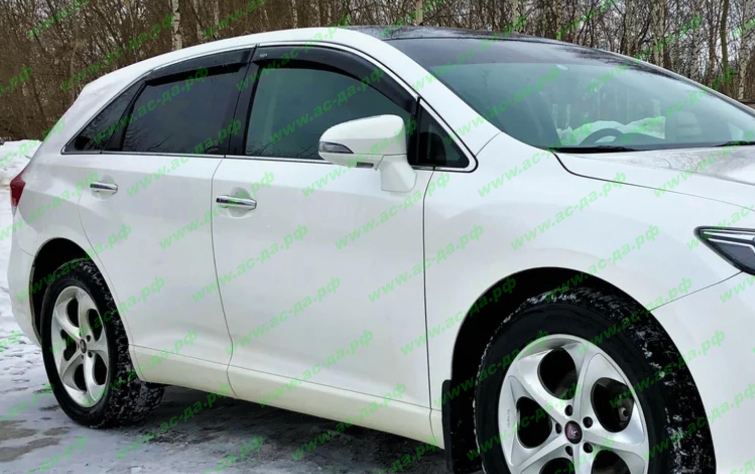 Дефлекторы окон для Toyota Venza 2008-2017 Vstar с хром молдингом